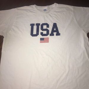 Plain white USA t- shirt